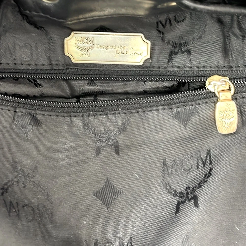 MCM‎ Black Quilted Leather Bucket Bag
